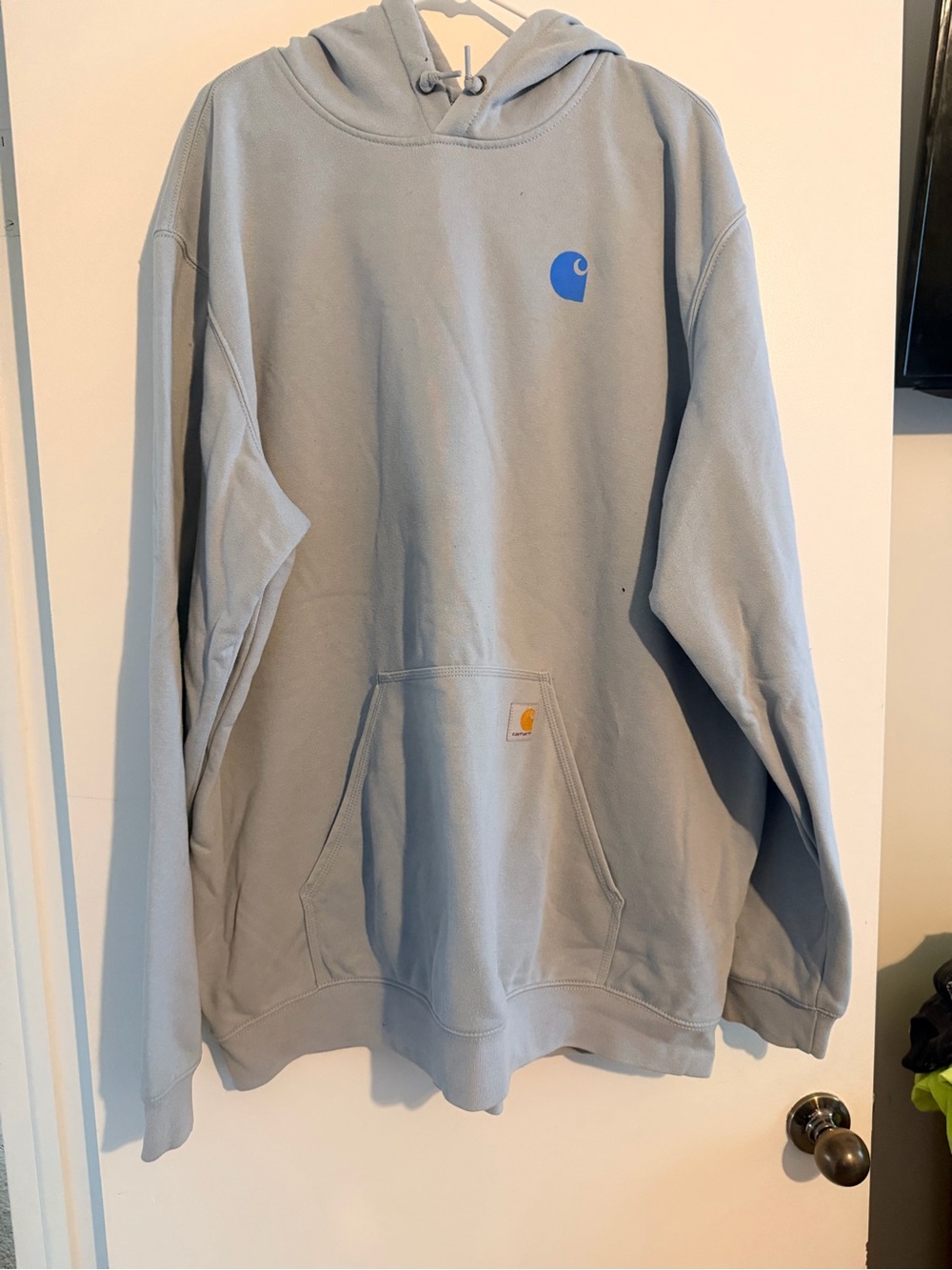 Carhartt Light Blue Hooded Zip-Up Sweatshirt - Men's